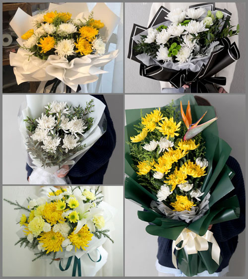 浙江省丽水莲都区黄村乡金鸟村白事花束代送